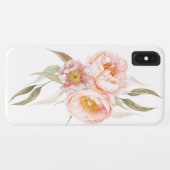 Botanisch-zartes Pink Peonies Case-Mate iPhone Hülle (Rückseite (Horizontal))
