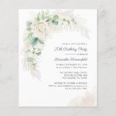 Botanische 70. Geburtstagspartei Einladung (Vorderseite)