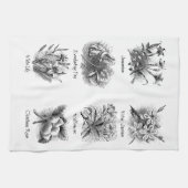 Botanische Abbildungen Geschirrtuch (Horizontal)