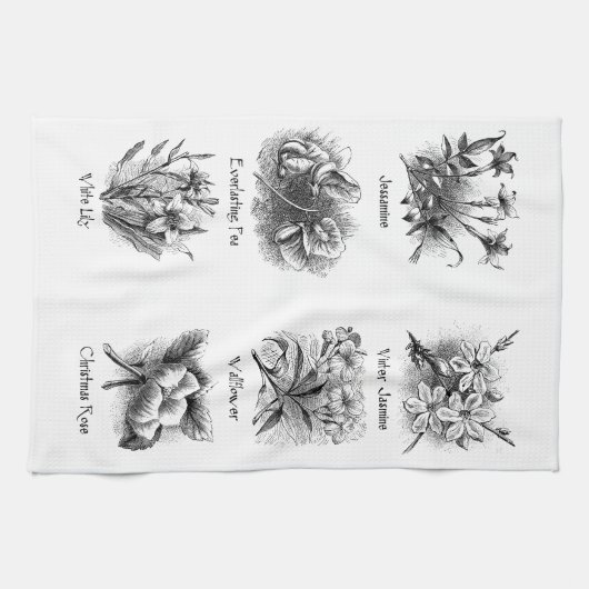 Botanische Abbildungen Geschirrtuch (Horizontal)