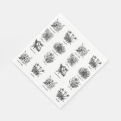 Botanische Abbildungen Serviette (Ecke)