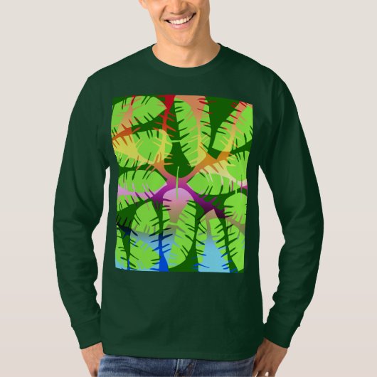 BOTANISCHE ABSTRAKTE BANANEN BLÄTTER T - Shirt (Vorderseite)