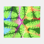 BOTANISCHE ABSTRAKTE BANANENBLÄTTER FLEECEDECKE (Vorderseite (Horizontal))