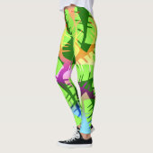 BOTANISCHE ABSTRAKTE BANANENBLÄTTER LEGGINGS (Links)