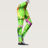BOTANISCHE ABSTRAKTE BANANENBLÄTTER LEGGINGS (Rechts)