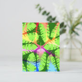 BOTANISCHE ABSTRAKTE BANANENBLÄTTER POSTKARTE (Stehend Vorderseite)