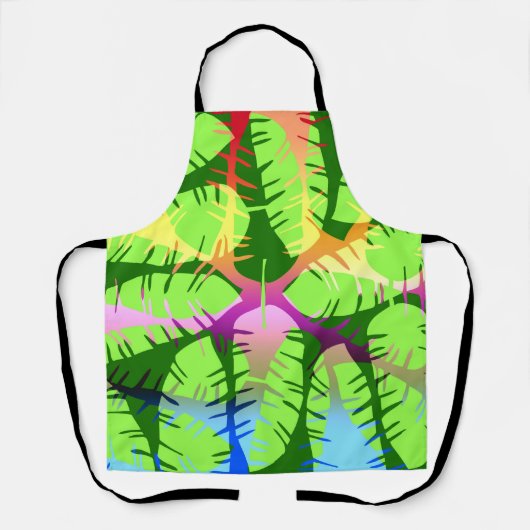 BOTANISCHE ABSTRAKTE BANANENBLÄTTER SCHÜRZE (Vorderseite)