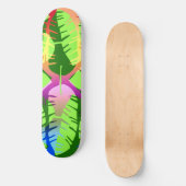 BOTANISCHE ABSTRAKTE BANANENBLÄTTER SKATEBOARD (Vorderseite)