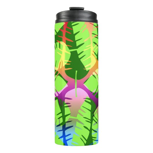 BOTANISCHE ABSTRAKTE BANANENBLÄTTER THERMOSBECHER (Vorderseite)
