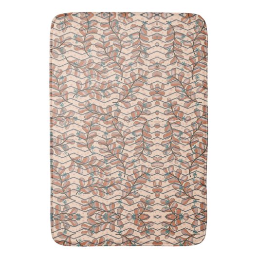 Botanische Abstrakte Bath-matte Badematte (Vorderseite Vertikal)