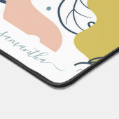 Botanische abstrakte Bio Formen Schreibtischunterlage (Ecke)