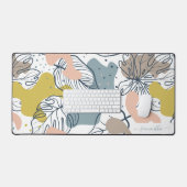 Botanische abstrakte Bio Formen Schreibtischunterlage (Tastatur & Maus)