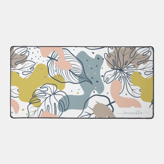 Botanische abstrakte Bio Formen Schreibtischunterlage (Vorderseite)