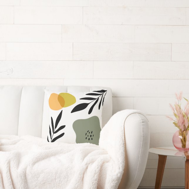 Botanische Abstrakte Gestaltungskunst Kissen (Liege)