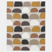 Botanische Abstrakte Terracotta auf dem Monte Boho Fleecedecke (Vorderseite)