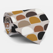 Botanische Abstrakte Terracotta auf dem Monte Boho Krawatte (Gerollt)