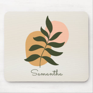 Botanische Abstrakte Terracotta auf dem Monte Boho Mousepad