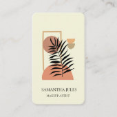 Botanische Abstrakte Terracotta auf dem Monte Boho Visitenkarte (Vorderseite)