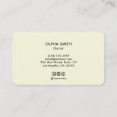 Botanische Abstrakte Terracotta auf dem Monte Boho Visitenkarte (Rückseite)