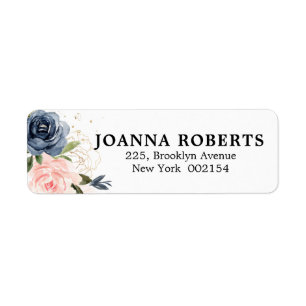 Botanische Adresse des Navy Blue Blush Pink Rose