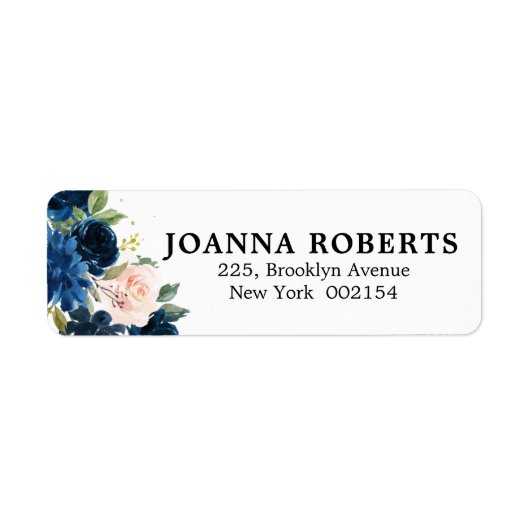 Botanische Adresse des Navy Blue Blush Pink Rose (Vorne)