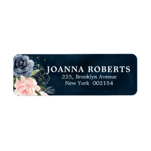 Botanische Adresse des Navy Blue Blush Pink Rose