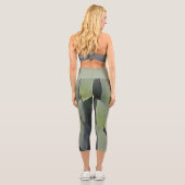 Botanische Agave Leaf Foto Wüste Pflanze Capri Leggings (Rückseite)