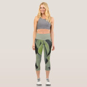 Botanische Agave Leaf Foto Wüste Pflanze Capri Leggings (Vorderseite)