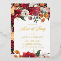 Botanische Amaryllis und Chrysanthemen Florale Swe
