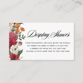 Botanische Amaryllis- und Mums-Blütendusche Begleitkarte