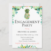 Botanische Ananas-Engagement-Partei Einladung (Vorderseite)