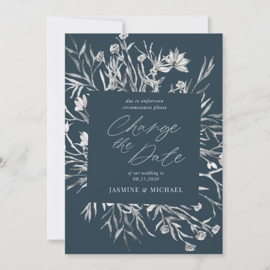 Botanische Änderung des Datums Einladung (Vorderseite)