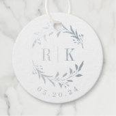 Botanische Anfangszeiten Hochzeitmonographie Geschenkanhänger (Vorderseite)