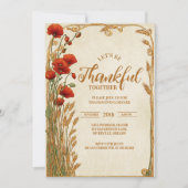 Botanische Ansammlung im rustikalen Herbst Einladung (Vorderseite)