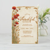 Botanische Ansammlung im rustikalen Herbst Einladung (Stehend Vorderseite)