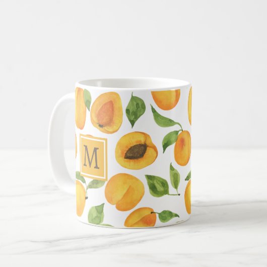 Botanische Apricot-Tasse Kaffeetasse (Vorderseite Links)