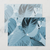 Botanische Aqua-Blätter Postkarte (individuell ein (Vorne/Hinten)