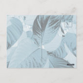 Botanische Aqua-Blätter Postkarte (individuell ein (Rückseite)
