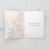 Botanische Aquarell-Dankeskarten Karte (Innenseite)