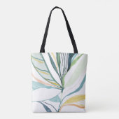 Botanische Aquarellbahn Abstraktes Kunstmuseum Tasche (Rückseite)