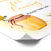 Botanische Aquarellbiene Vielen Dank für Ihr Komme Poster (Ecke)