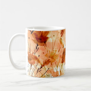 Botanische Aquarellbilder: Muster für Vintage Pfla Kaffeetasse