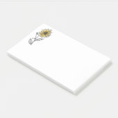 Botanische Aquarellblüte Post-it Klebezettel (angewinkelt)