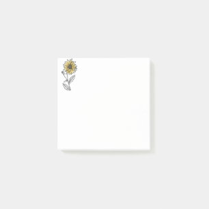 Botanische Aquarellblüte Post-it Klebezettel