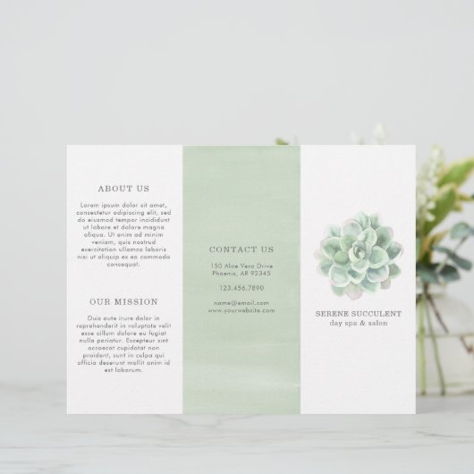 Botanische Aquarellbroschüre (Stehend Vorderseite)