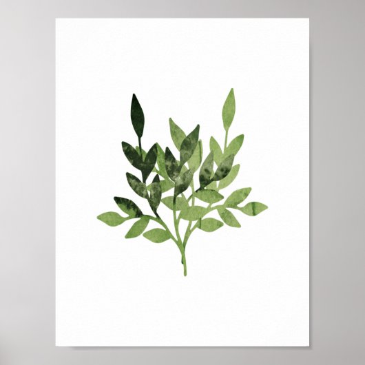 Botanische Aquarelldrucke Poster (Vorne)