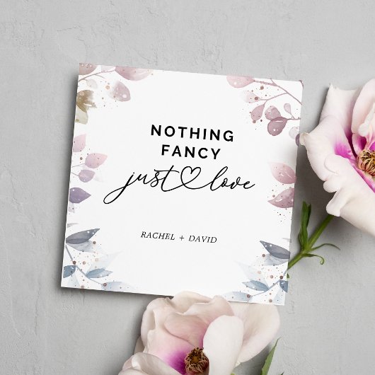 Botanische Aquarelle Wir haben Elopement Cards Einladung