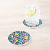 Botanische Aquarellfarbe: Blume, Blätter verzieren Getränkeuntersetzer (Seite)