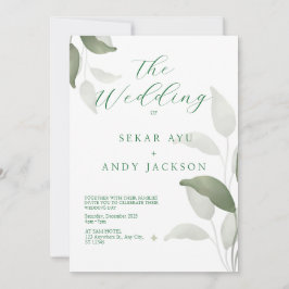 botanische Aquarellfarbe Einladung