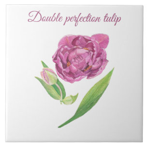 Botanische Aquarellfarbe Fliese